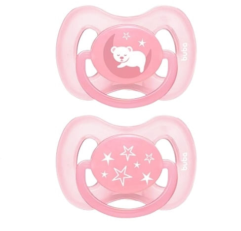 KIT CHUPETA COMFORT - URSINHO/ESTRELA  - TAMANHO 1 - 2 UNIDADES # 12658 - BUBA