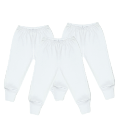 KIT CALÇA VIRA PÉ - 3 PEÇAS - TAMANHO RN AO G # 5000160 - BEBENINHO