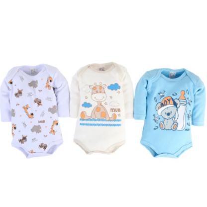 Kit-Body-Manga-Longa---Urso-Mamadeira---3-Unidades---Tamanho-Rn-Ao-G---2517