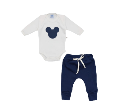 KIT BODY MANGA LONGA + CULOTE - TAMANHO PREMATURO # C14P - LENE