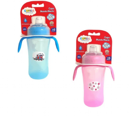 COPO MUNDO MACIO COM ALÇA - ANTI-VAZAMENTO - 330ML  # 818 - CEFISA