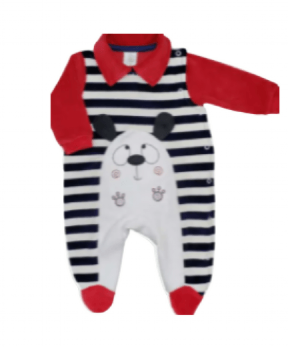 MACACÃO LONGO PLUSH - BORDADO DOG - TAMANHO RN AO G # 25160 - PRESENTE DE ANJO