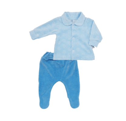 CONJUNTO PLUSH CASACO E CULOTE COM PÉ - TAMANHO PREMATURO # C19P - LENE