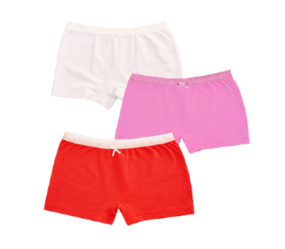 KIT CALCINHA BOXER INFATIL - 3 UNIDADES - TAMANHO P AO GG # 3031 - TAMPINHA