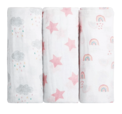 CUEIRO SWADDLE SOFT ESTAMPADO - 1.0M X80C M - 3 UNIDADES # 15441741 - PAPI