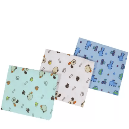 CUEIRO ESTAMPADO 50CM X 70CM - 3 UNIDADES - BERCINHO # 280060 - INCOMFRAL