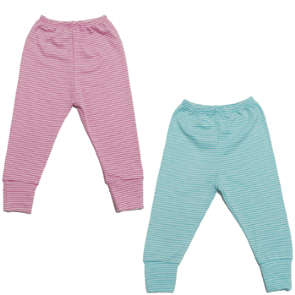 KIT CULOTE PÉ REVERSÍVEL LISTRADO CONFORT - FEMININO - 2 UNIDADES - TAMANHO RN AO G # 422044