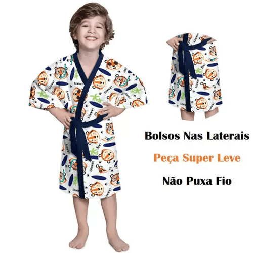 ROUPÃO FELPUDO INFANTIL QUIMONO AVENTURA RADICAL # 7341 - LEPPER