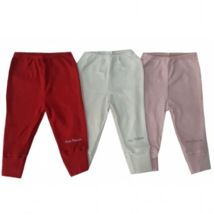 CALÇA SUEDINE PÉ REVERSÍVEL 3 UNIDADES - TAMANHO RN AO G # 7284k - BICHO MOLHADO