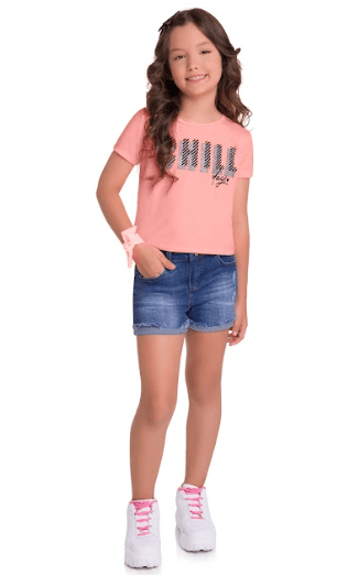 BLUSA CROPPED - INFANTIL - TAMANHO  4 AO 8 # 111501 - KYLY