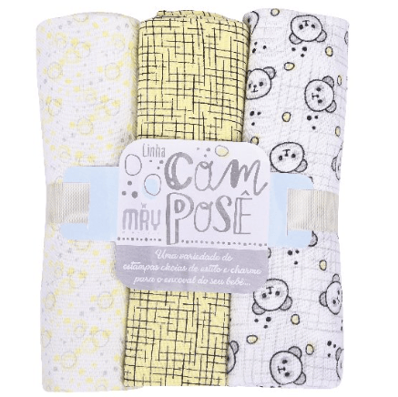 KIT MANTA CUEIRO ROLINHO 80CM X 80CM - COMPOSÊ - 3 UNIDADES # 311302 - MINASREY