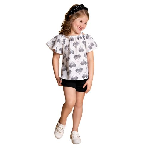 CONJUNTO FEMININO - INFANTIL - TAMANHO  4 AO 8 # 13826 - MILON