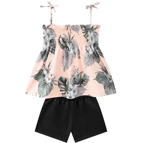 CONJUNTO FEMININO - INFANTIL - TAMANHO  4 AO 8 # 13818 - MILON