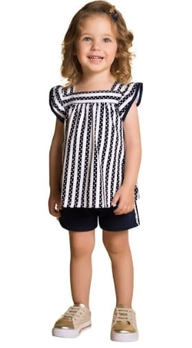 CONJUNTO FEMININO - INFANTIL -   TAMANHO 2 AO 3 # 13765 - MILON