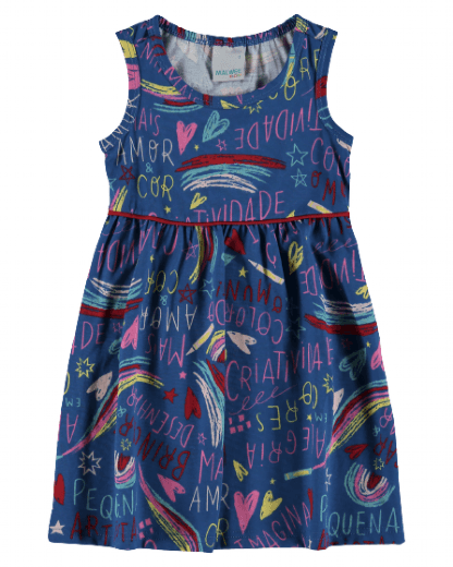 VESTIDO CURTO - INFANTIL - TAMANHO 1 AO 3  # 1000097123 - MALWEE MALHAS LTDA