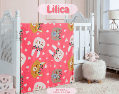 COBERTOR FLANNEL KIDS LILICA - 1,10M X 1,50M # FKLILIN202201 - ETRURIA