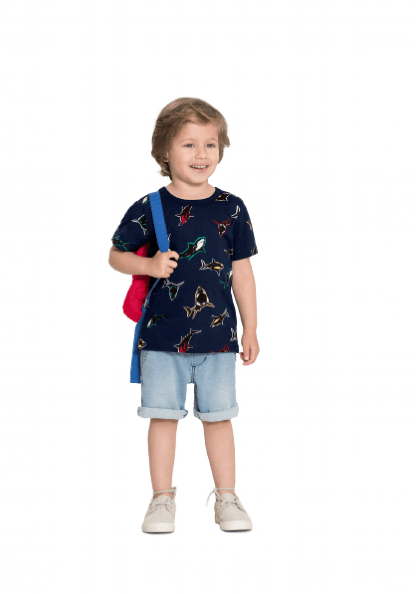 CAMISETA - MASCULINA -  TAMANHO 4 AO 10 # 38834 - LUNENDER ALAKAZOO