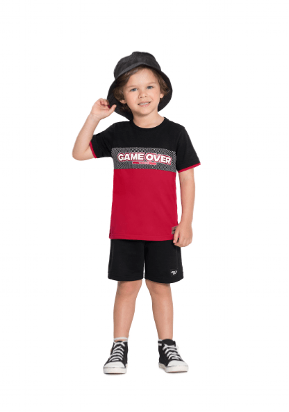CAMISETA - MASCULINA -  TAMANHO 2 AO 3 # 38835 - LUNENDER ALAKAZOO
