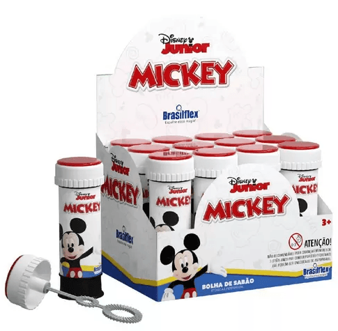 BOLHA COM JOGO MICKEY 60ML - 12 UNIDADES # 834009 - GALA PAIS & FILHOS