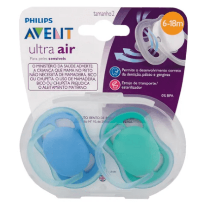 Set de 2 chupetes de 6 a 18 meses Avent - Azul — eml