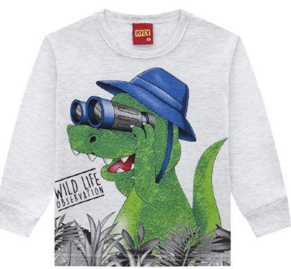 CAMISETA MANGA LONGA - MASCULINA - TAMANHO 4 AO 8 # 207693 - KYLY