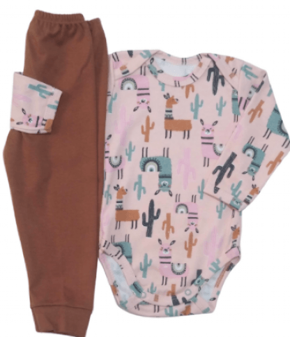CONJUNTO CULOTE ESTAMPADO -  LHAMA # 722063 - BABY BEST