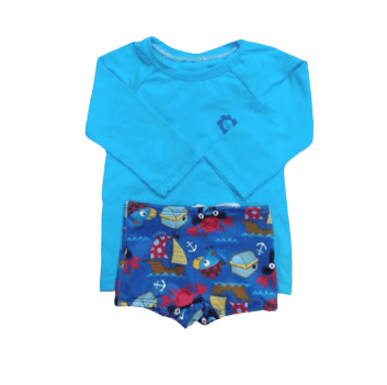 CONJUNTO BLUSA MANGA LONGA UV 50 + SUNGA -TAMANHO P AO G # 9447 - ESTILO DE SER KIDS