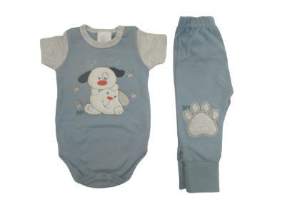 CONJUNTO BODY MANGA CURTA + CALÇA PÉ REVERSIVEL - TAMANHO P AO G # 8262k - BICHO MOLHADO