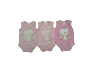 KIT BODY REGATA - 3 UNIDADES - TAMANHO P AO XG # PE6746k - BICHO MOLHADO