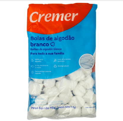 ALGODÃO BOLAS - 95G # 649321 - CREMER