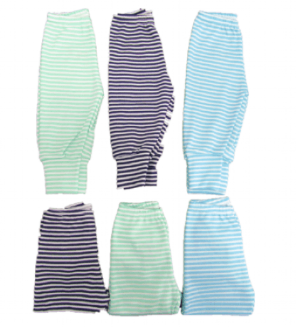 KIT CULOTE SUEDINE LISTRADO - 6 UNIDADES - TAMANHO P AO G # 415 - LUANA BABY