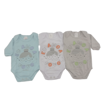 Body-Manga-Longa---Eu-Amo-A-Vovo---3-Unidades---Tamanho-Rn-Ao-G---Pe6854k