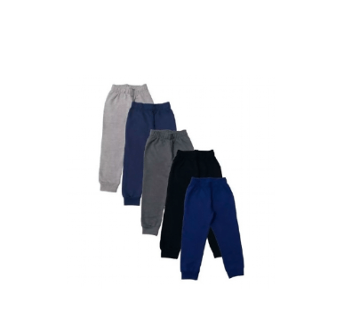 KIT CALÇA DE MOLETOM COM PUNHO - MASCULINO - 3 UNIDADES - TAMANHO 4 AO 8 # 137036 - KYLY