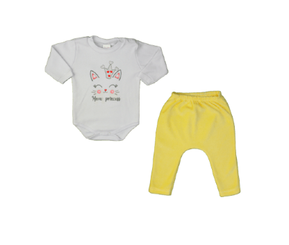 CONJUNTO BODY MANGA LONGA + CULOTE - FEMININO - TAMANHO P AO G # 8339 - PETUTINHA