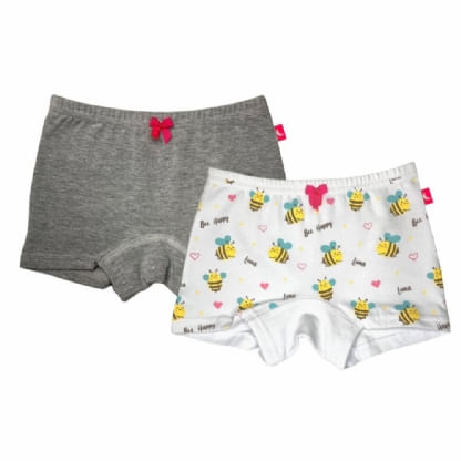 KIT CALCINHA BOXER CINTURA EMBUTIDA - 2 UNIDADES - TAMANHO 4 AO 10 # 257C - LUNA