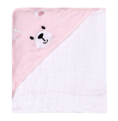 TOALHA DE BANHO SOFT COM CAPUZ DE CANTO - KARINHO - 80CMX80CM # 380218 - PAPI