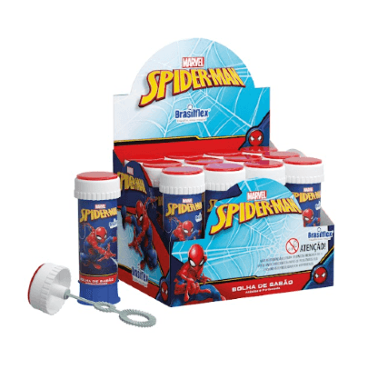 BOLHA COM JOGO - SPIDERMAN - 60ML - 12 UNIDADES # 834016 - GALA PAIS & FILHOS