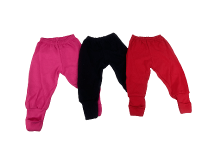 KIT CULOTE VIRA PÉ - FEMININO - 3 UNIDADES - TAMANHO RN AO EG # 4044 - PETUTINHA