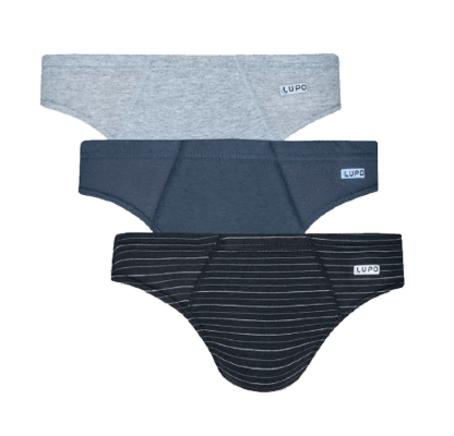 KIT CUECA SLIP - 3 UNIDADES - TAMANHO P AO GG # 00515-089 - LUPO