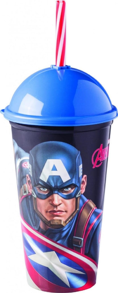 COPO SHAKE CAPITÂO AMERICA - 500ML # 8634 - PLASUTIL
