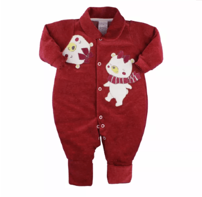 MACACÃO LONGO PLUSH - FEMININO - TAMANHO RN AO G # 2266 - PETUTINHA