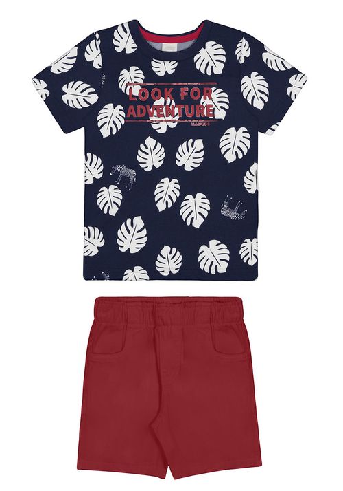 CONJUNTO MASCULINO - TAMANHO 4 AO 10 # 39717 - LUNENDER ALAKAZOO