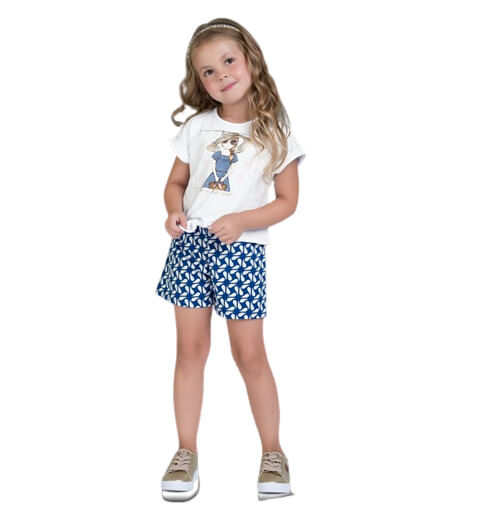 CONJUNTO FEMININO - TAMANHO 4 AO 8 # 14992 - MILON