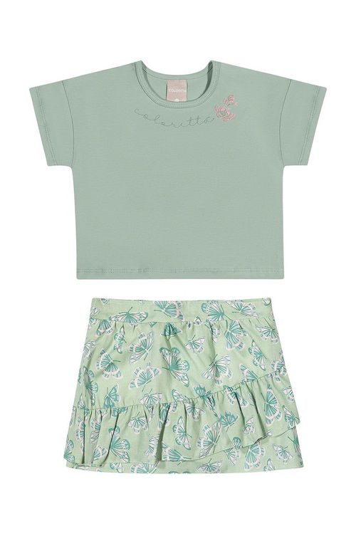 CONJUNTO INFANTIL -  FEMININO - TAMANHO 4 AO 8 # 73050 - COLORITTÁ