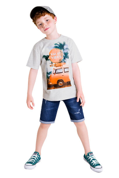 CAMISETA INFANTIL -  MASCULINA -  TAMANHO 10 AO 16 #112184 - KYLY