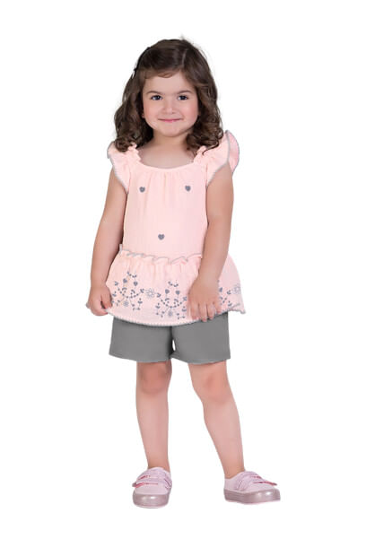 CONJUNTO INFANTIL - FEMININO - TAMANHO 4 AO 8  # 14955 - MILON