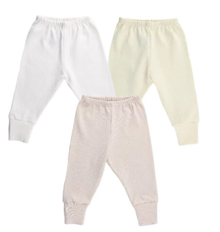 KIT CULOTE PÉ REVERSÍVEL - 3 UNIDADES - TAMANHO RN AO G # 433183 - BABY BEST