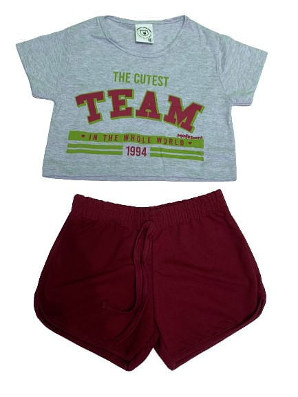 CONJUNTO FEMININO -  INFANTIL - TAMANHO 4 AO 10 # 202063 - MAFESSONI