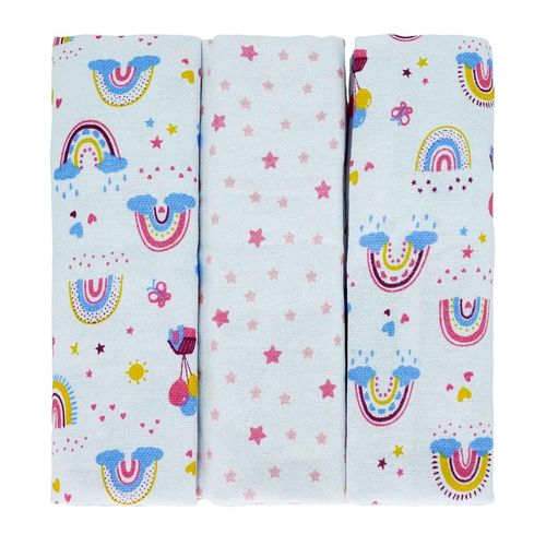 CUEIRO FLANELADO 50cm X 80cm-  3 UNIDADES - BUBLIM # 280274 - INCOMFRAL