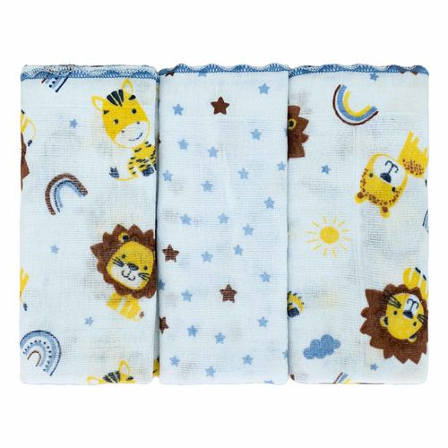 FRALDA PARA BEBÊ LUXO - 3 UNIDADES - BUBLIM # 320884 - INCOMFRAL